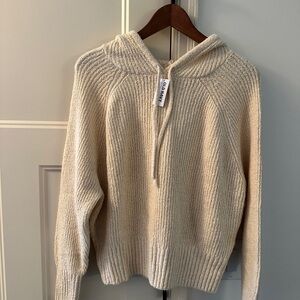 Old Navy Beige Ribbed Hoodie